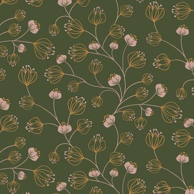 Jersey flowers forest green