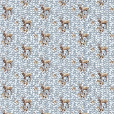 Canvas deer family blue