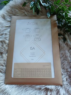 Papieren naaipatroon van Bel Etoile : Isa sweater/croptop/sweaterjurk kinderen