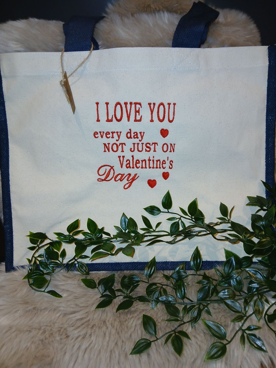 Classic shopper van jute (bio) : Valentijn