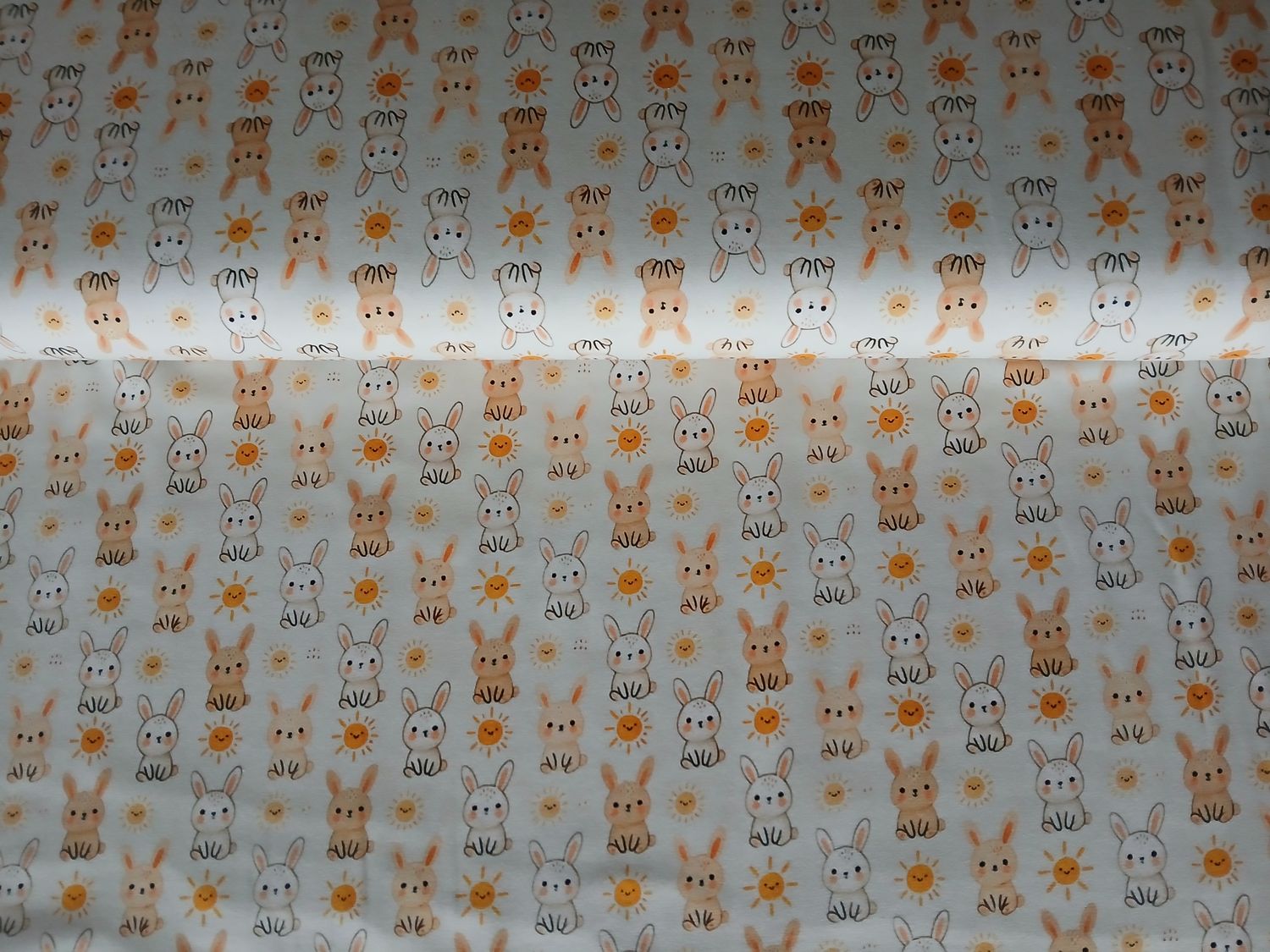 Jersey digital Sweet little bunny, white