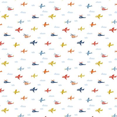 Poplin katoen brushed fly with me, white