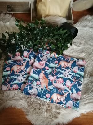 Handgemaakte Colsjaal voor kinderen, kangoeroe.