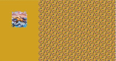 Paneelstof jersey digital paardenprint.