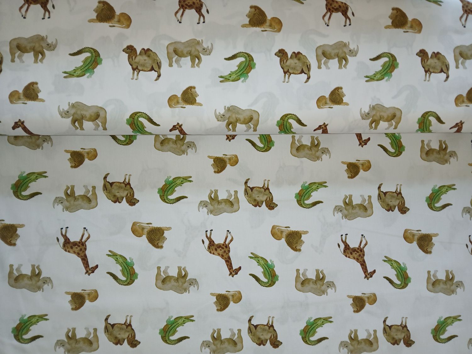 ​Poplin katoen digital wilde dieren