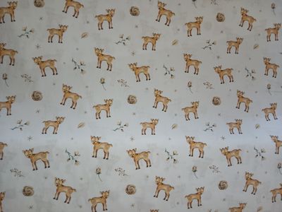 Poplin katoen digital hertjes