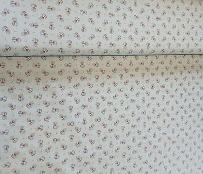 ​Poplin katoen paardenbloem taupe