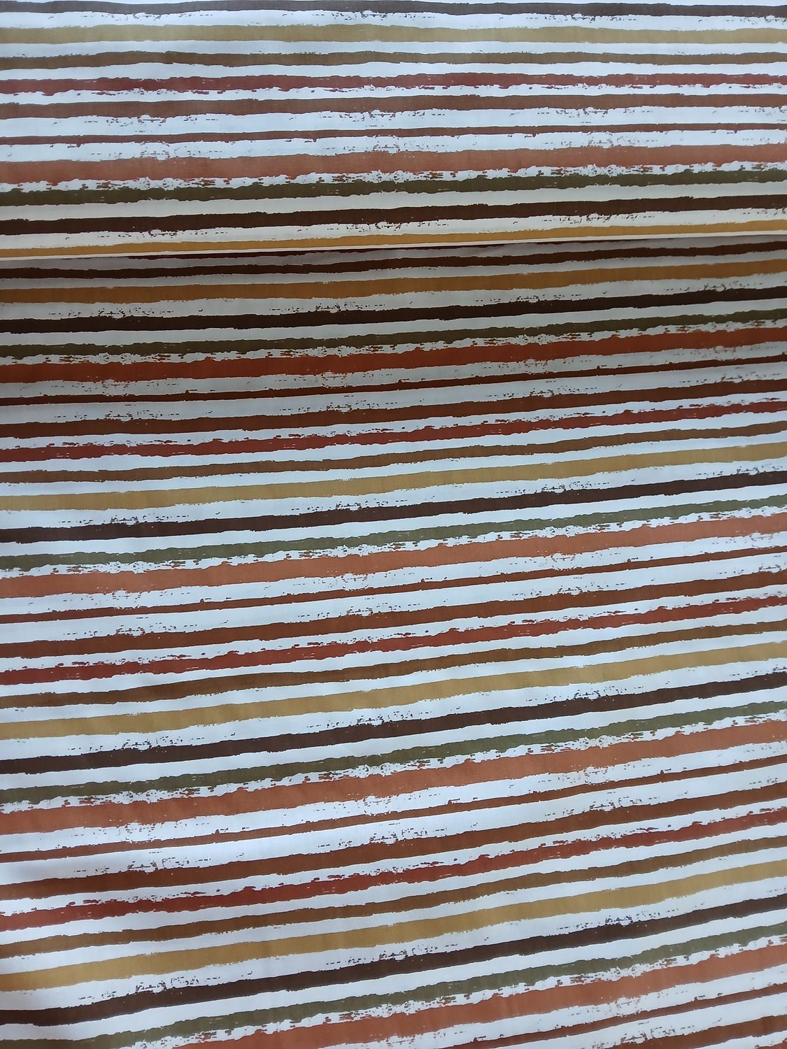 ​Poplin katoen kleine strepen, steen rood