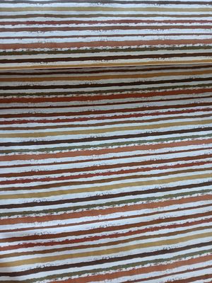 ​Poplin katoen kleine strepen, steen rood