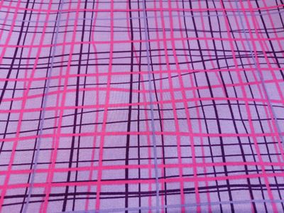 Katoen carreaux violet