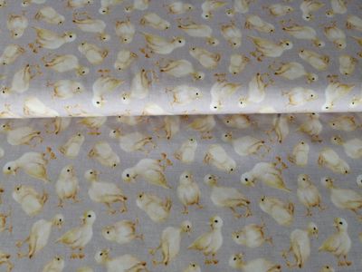 Katoen digital farm animals yellow