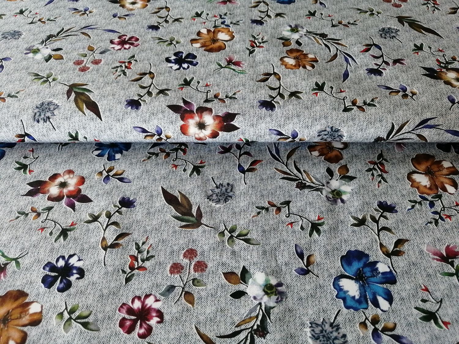 Katoen bloemen, blauw