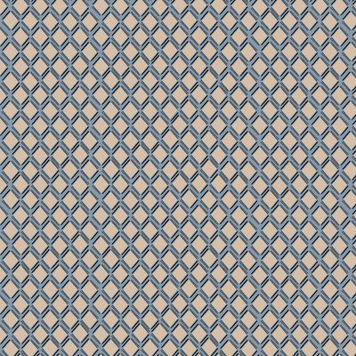 Katoen / satijn met stretch squares baby blue