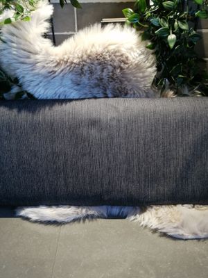 ​Jeans met stretch, stripes grey.