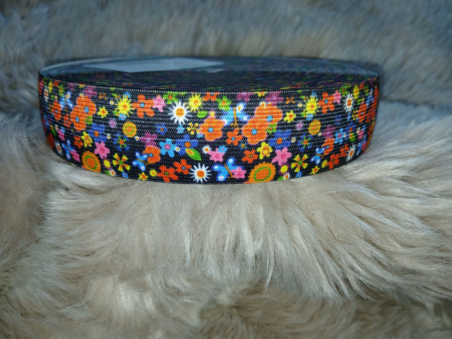 ​Taille sierelastiek veelkleurige bloemetjes