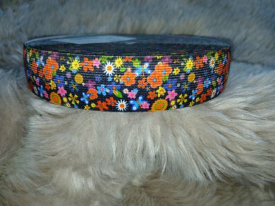 Taille sierelastiek veelkleurige bloemetjes Taille sierelastiek veelkleurige bloemetjes