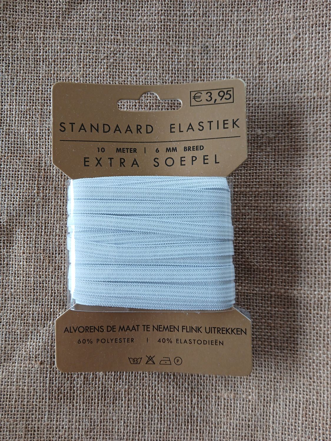 Pyjama elastiek 6 mm, wit