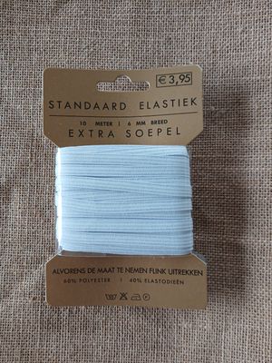 Pyjama elastiek 6 mm, wit