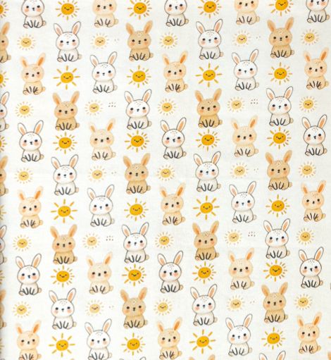 Jersey digital Sweet little bunny, white.