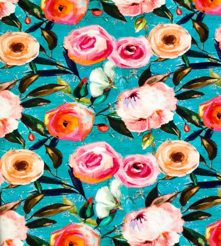 Jersey digital painting flowers