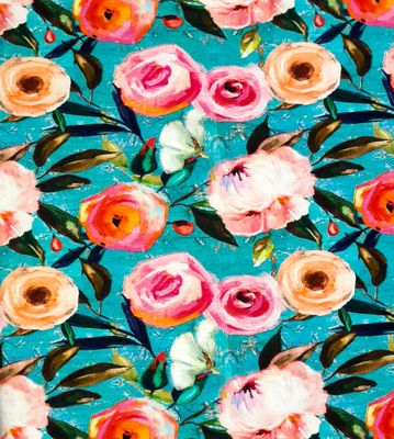 Jersey digital geschilderde bloemen