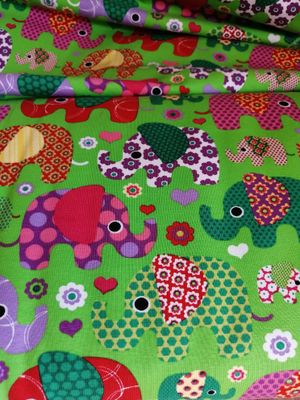 Jersey olifanten, felle kleurtjes Jersey olifanten, felle kleurtjes