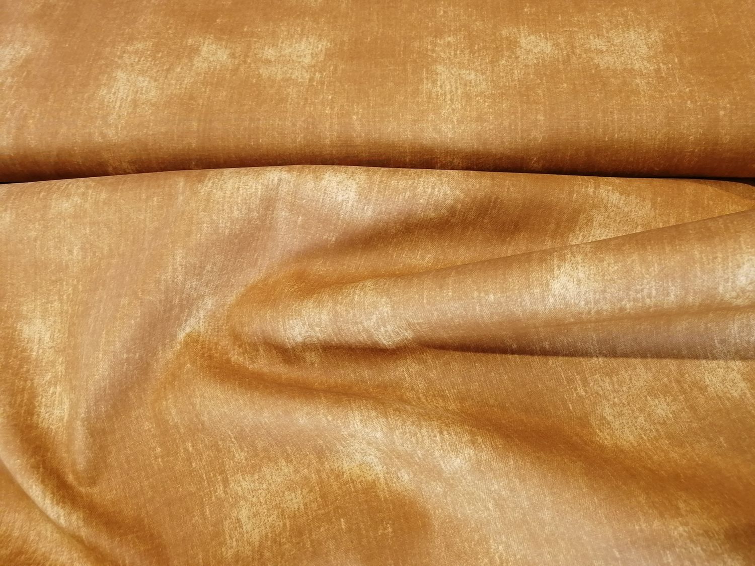 ​Poplin katoen jeanslook, kleur ochre.