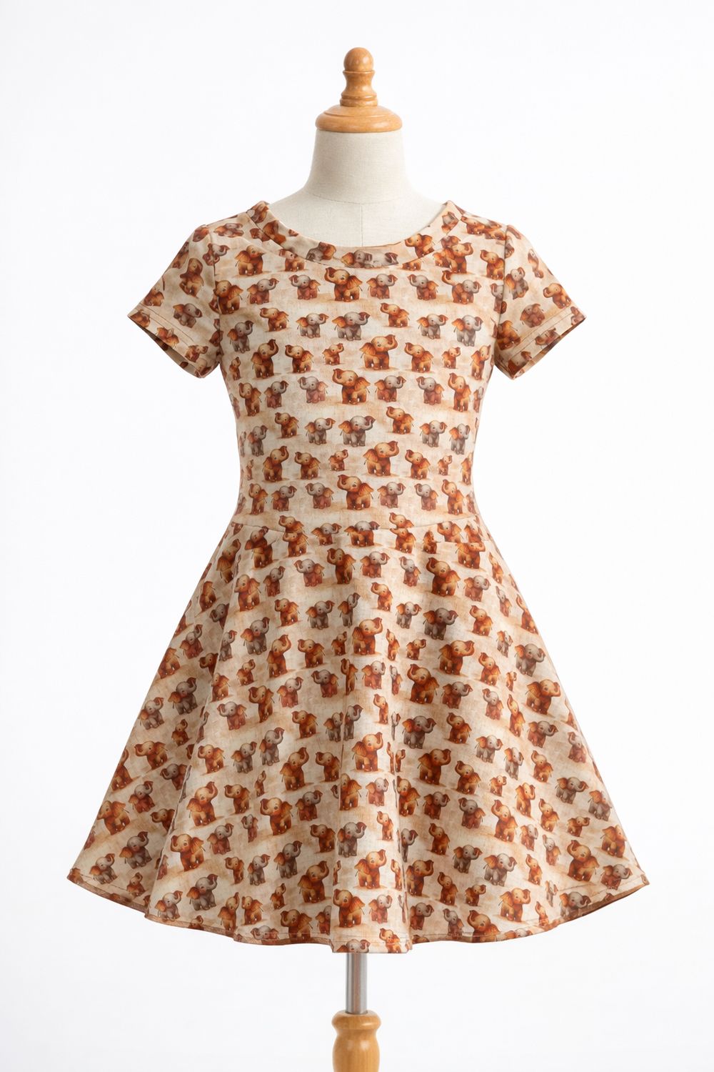 Jurk Ollie, print kleine olifantjes.