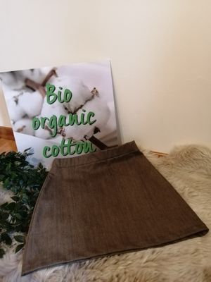 Jeansrok, kleur donkerbruin