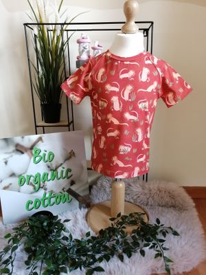 T-shirt met leeuwenprint