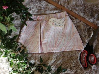 Rok met dubbele plooi, zebraprint