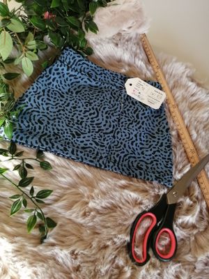 Rok met valse overslag, dots blauw