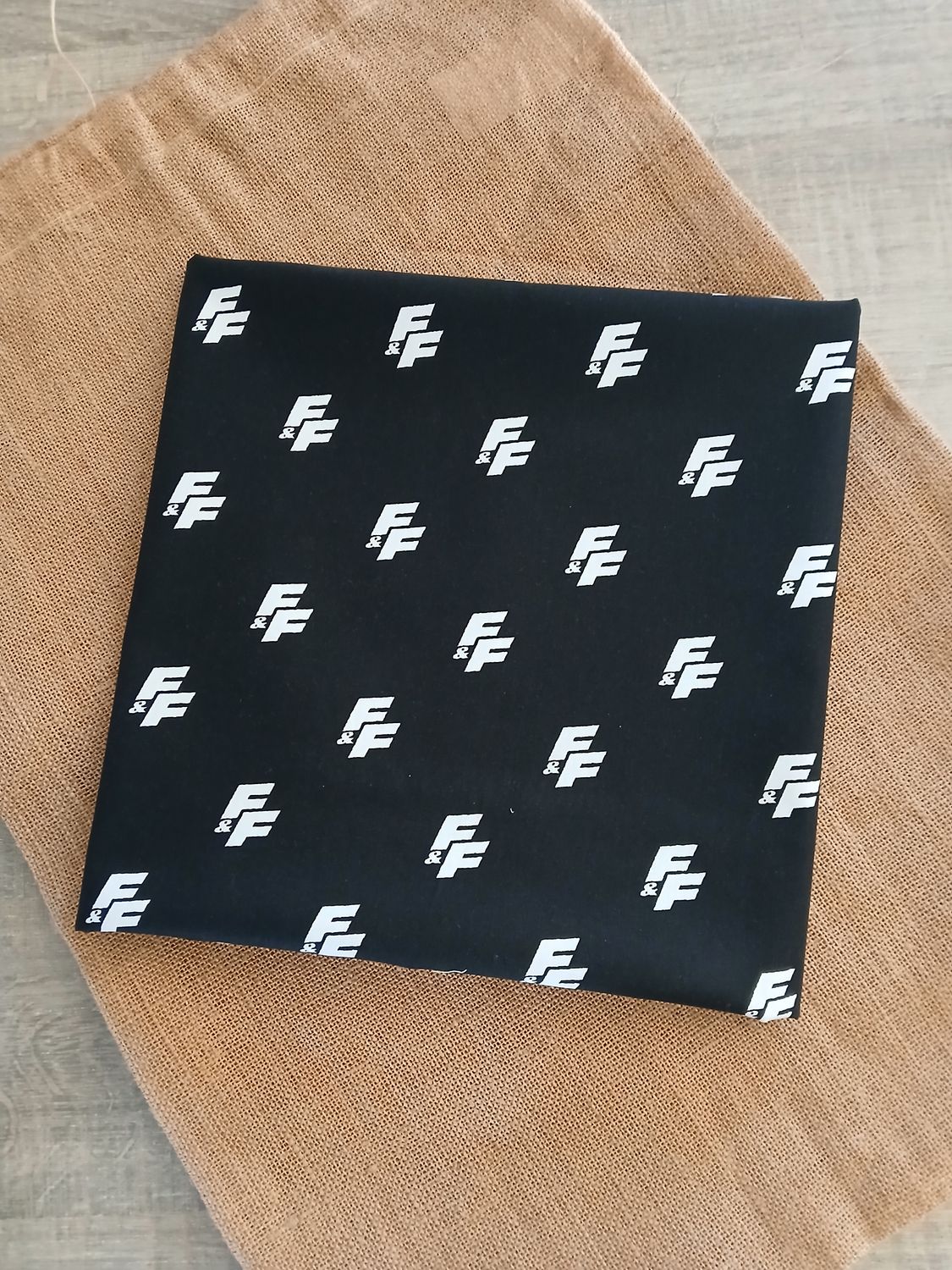 Poplin katoen digital Fast &amp; Furious, zwart