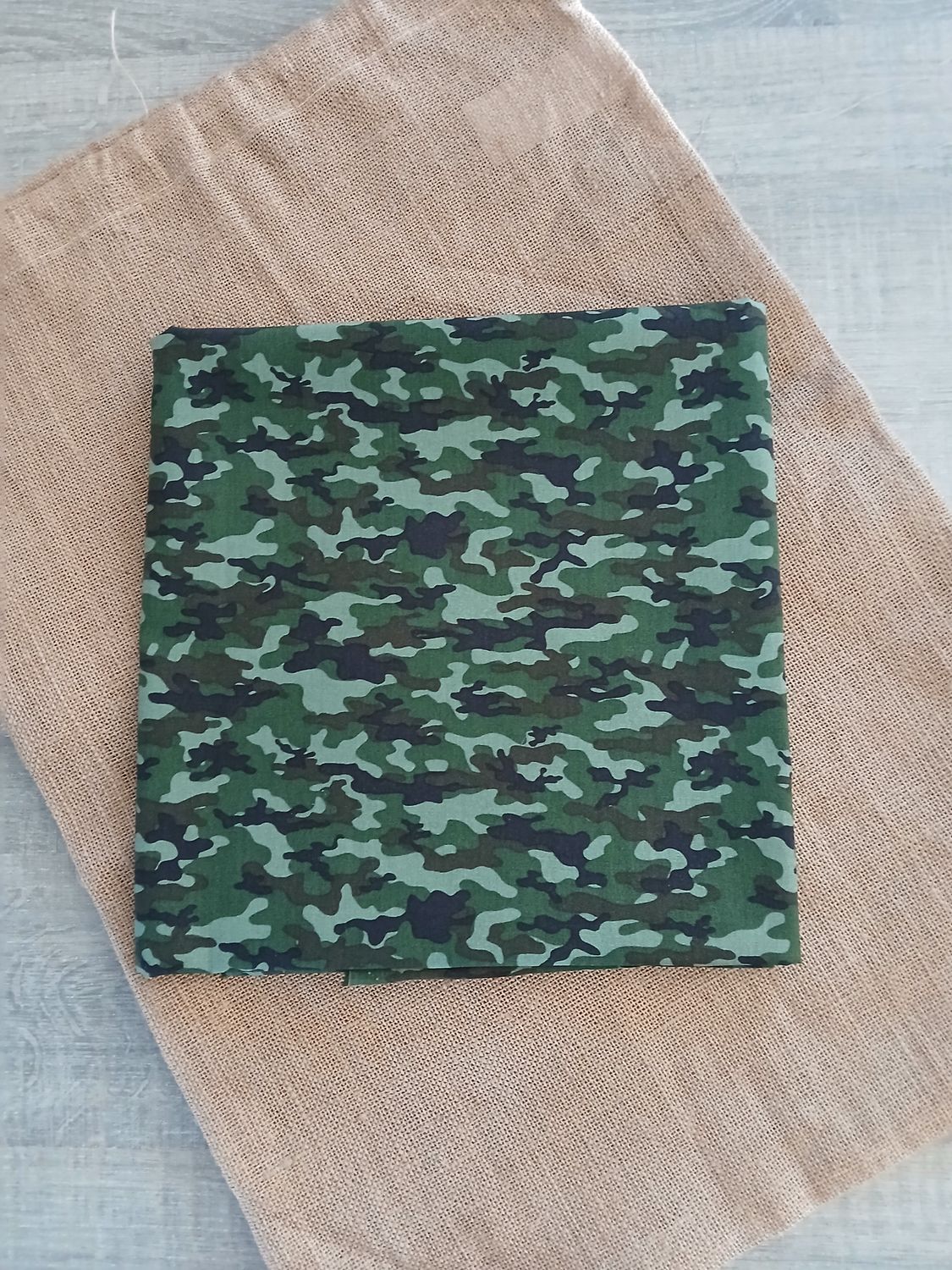 Poplin katoen digital camouflage, army green