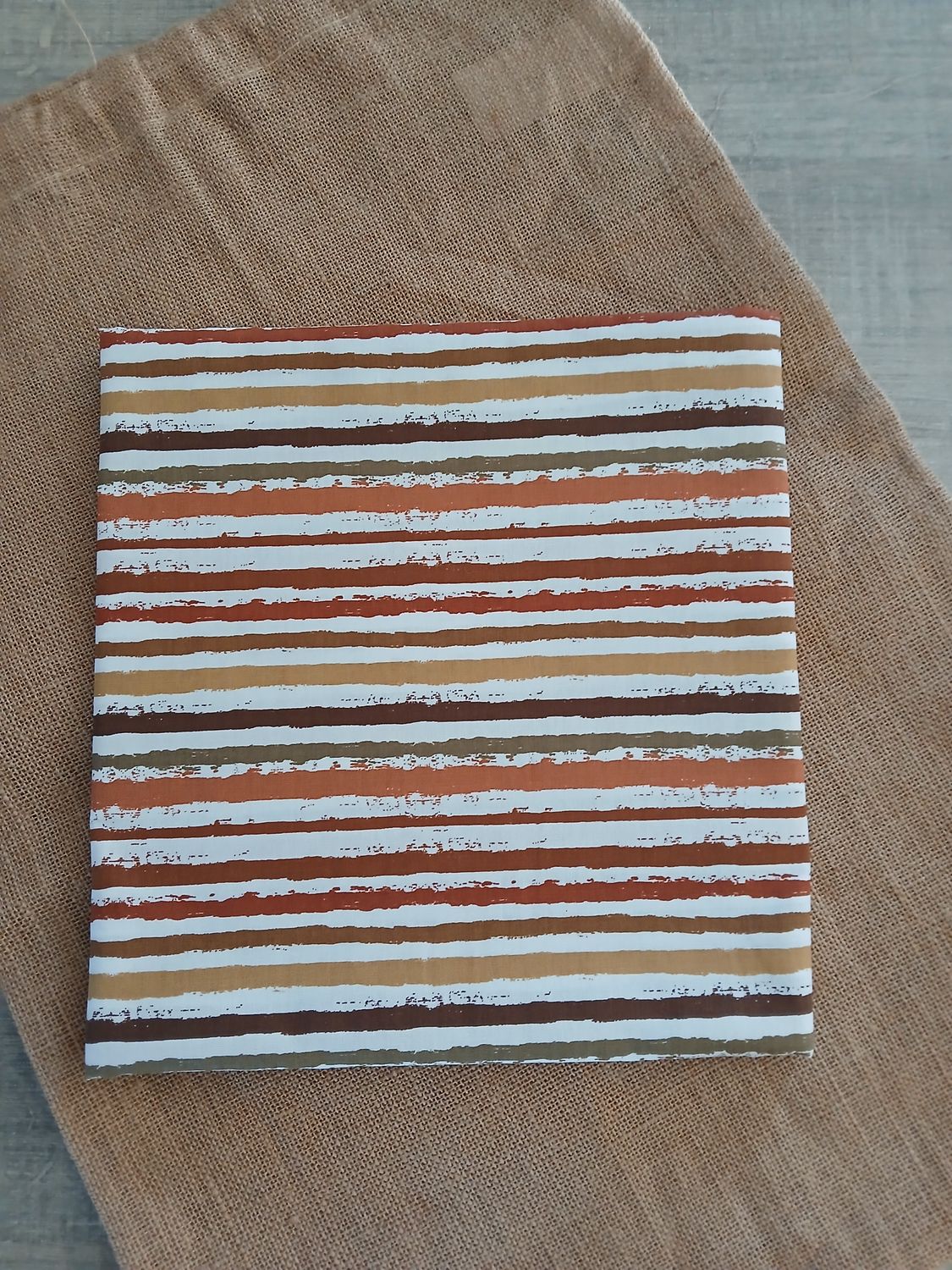 Poplin katoen digital strepen, steenrood