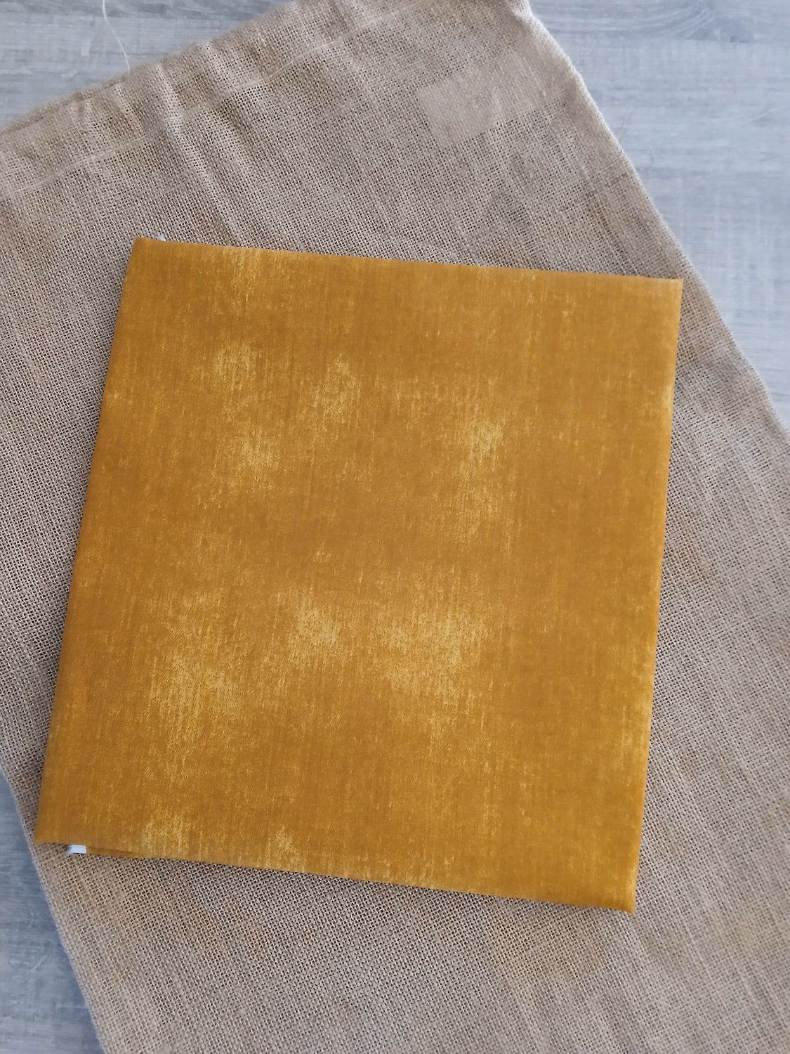 Poplin katoen digitial jeanslook, oker