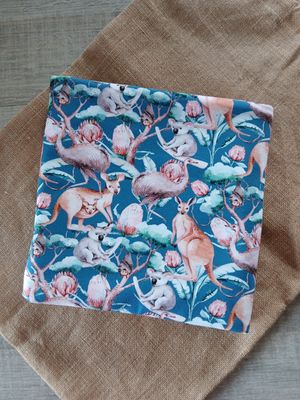 Jersey digital wilde dieren, jeansblauw