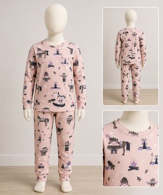 Naaipakket : Pyjama indianen, maat 122/140