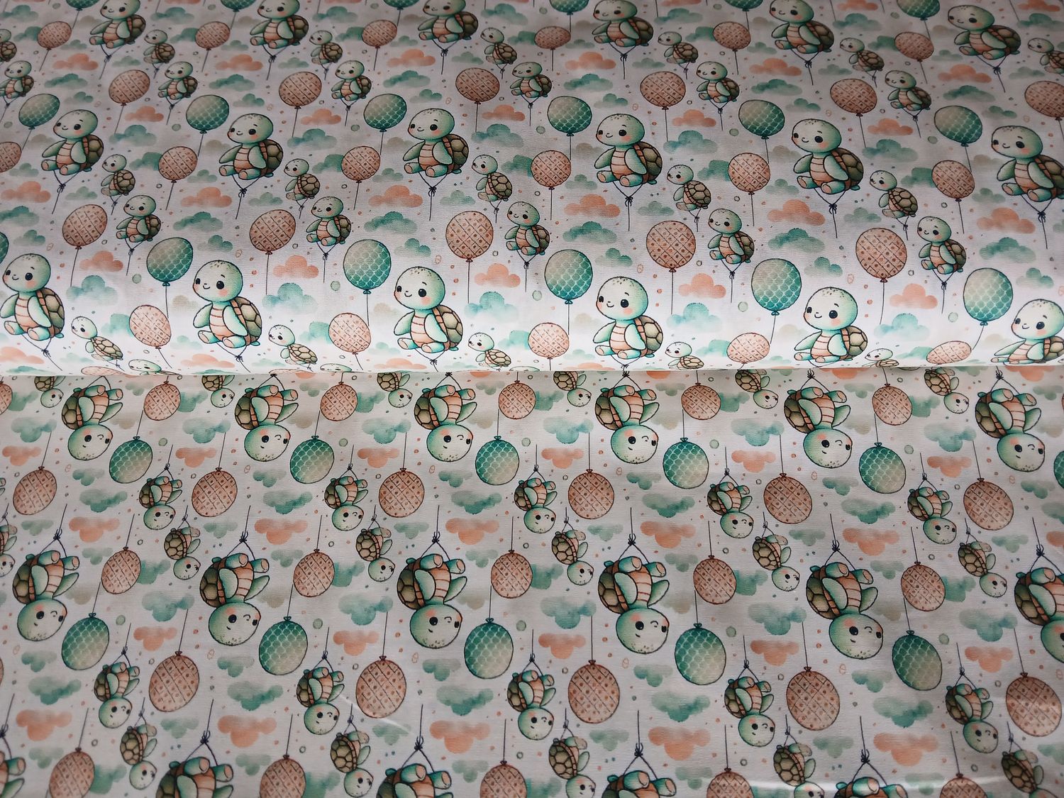 poplin katoen digitaal Schildpadden