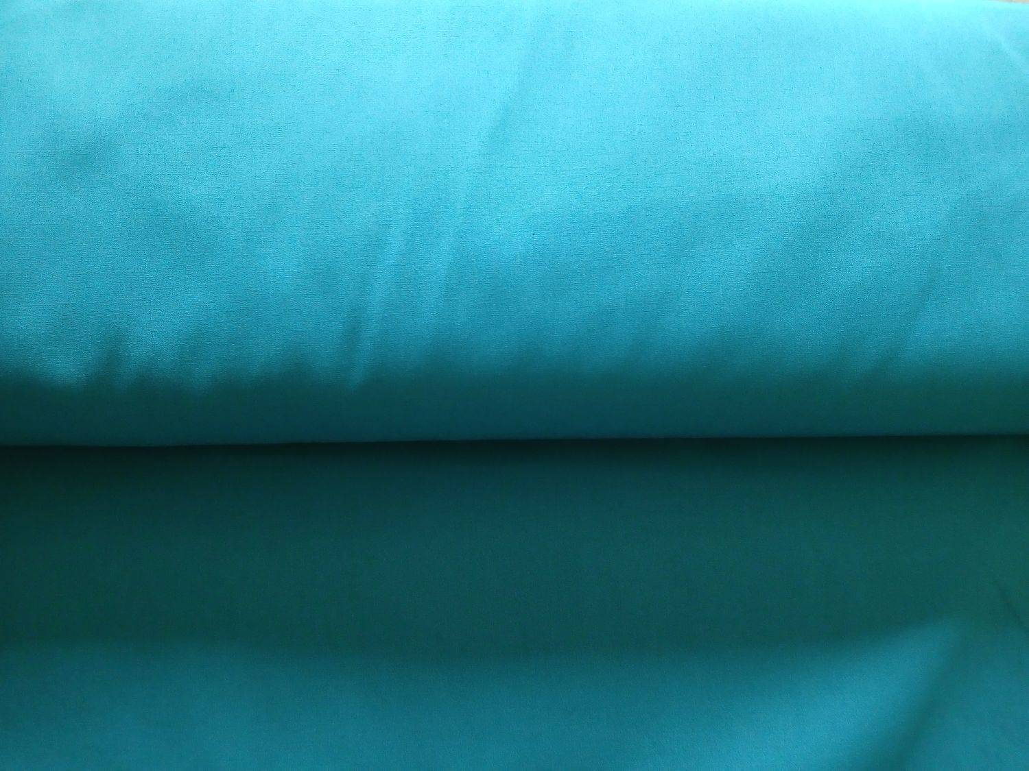 Poplin katoen uni kleur Petrol
