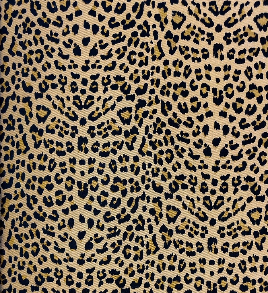 Jeans met stretch in Leopard print, taupe.