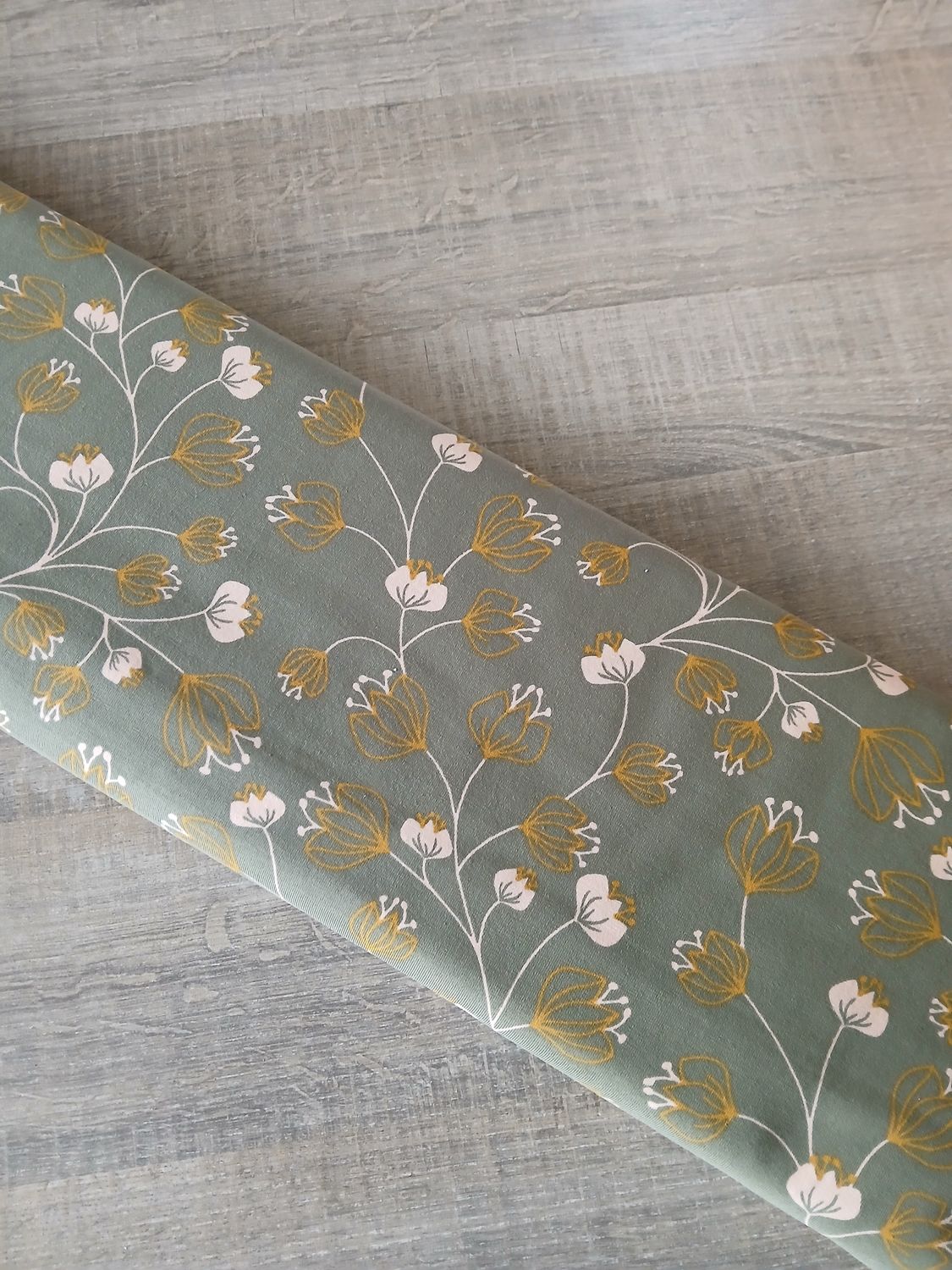 Jersey bloemen, kleur herfstgroen