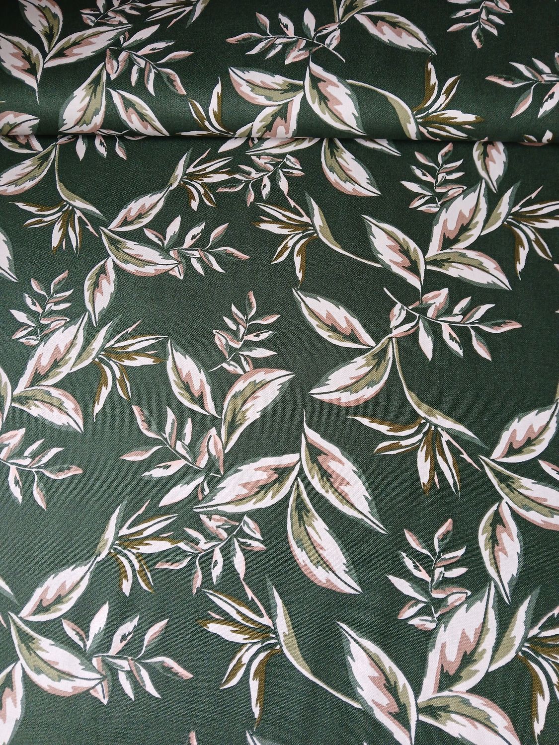 Canvas bladeren, donkergroen