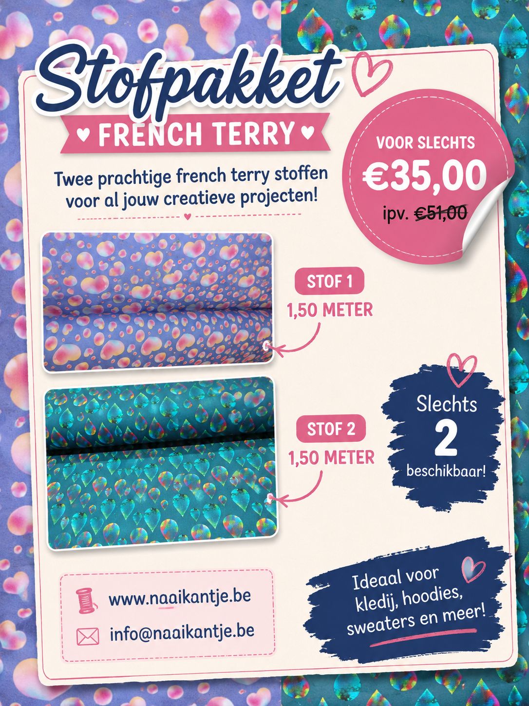 Stofpakket French Terry van Stenzo.