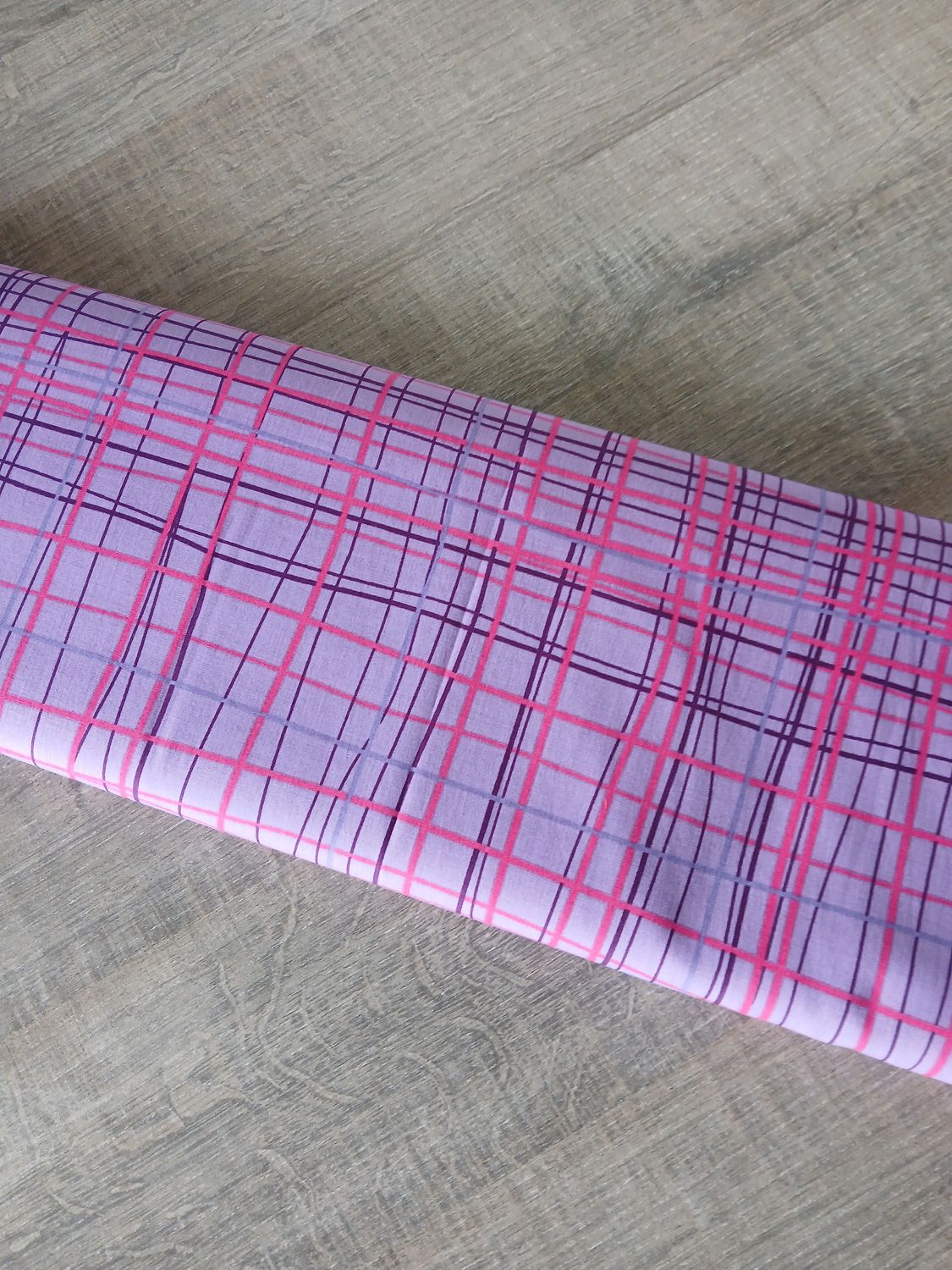 Katoen carreaux, violet