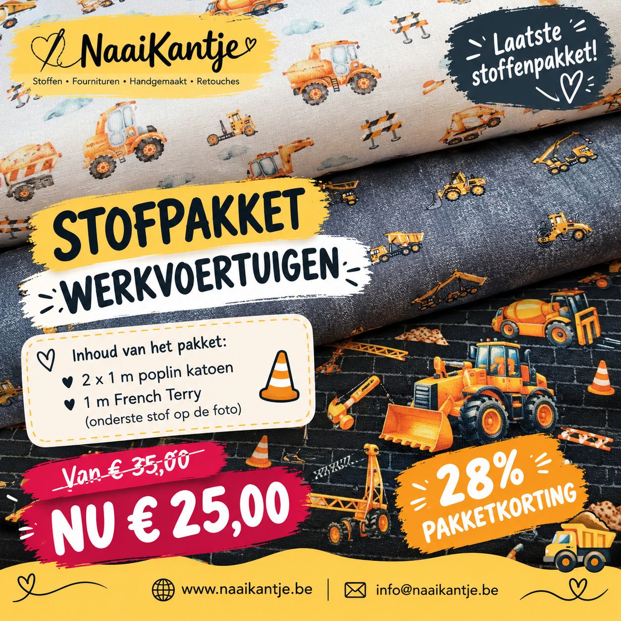 Stofpakket werkvoertuigen