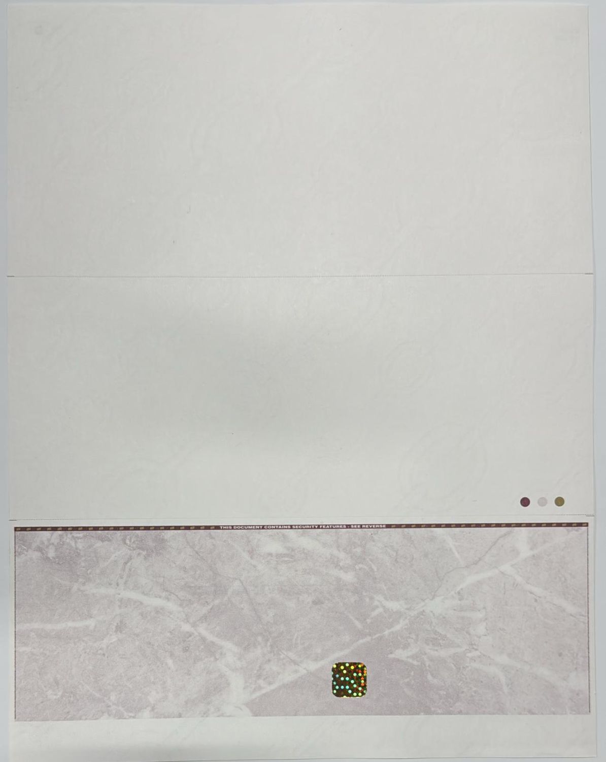 Computer Printable Cheque (Cheque on bottom   )