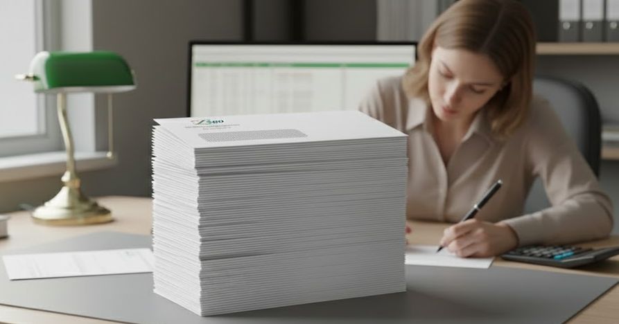 No. 9  Mailing Envelopes + Gummed  + Confidential (4 x 9 inches)