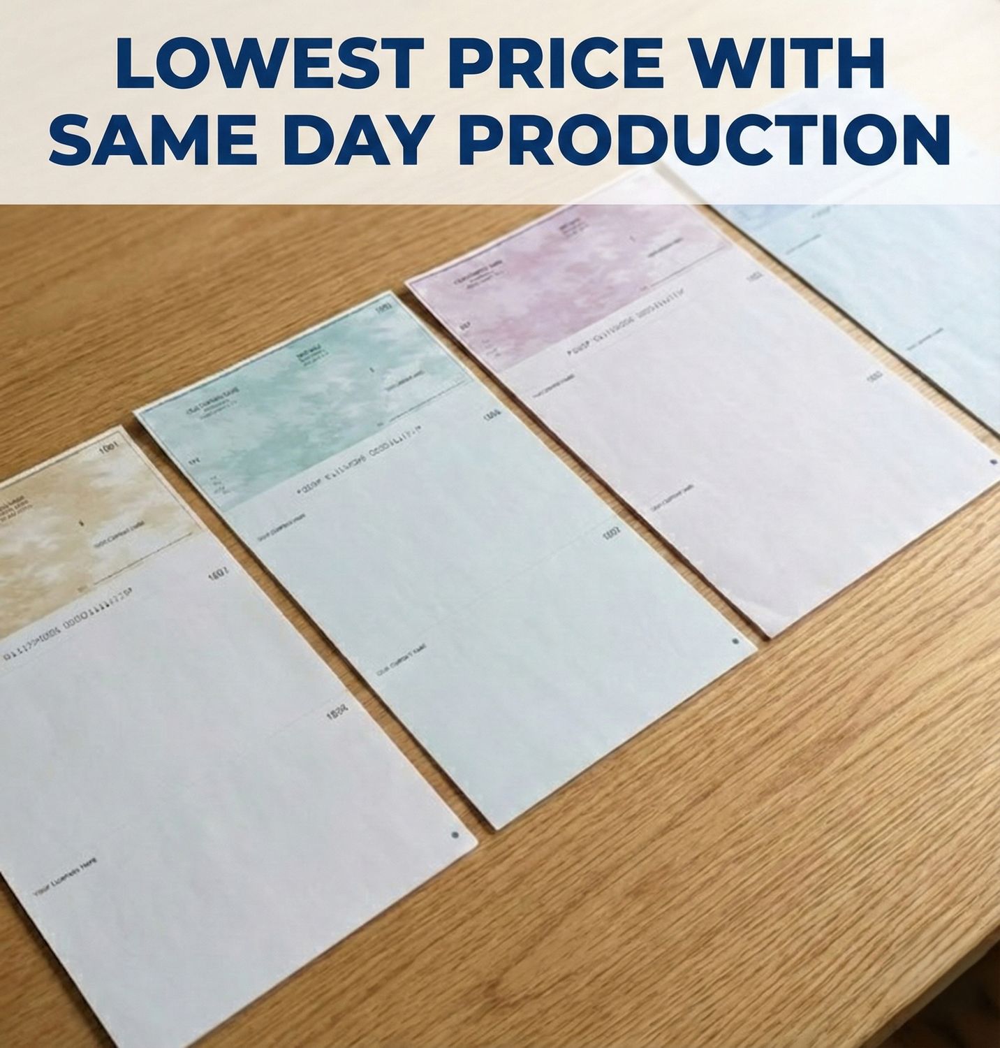 Low Cost - Computer Printable Cheque (Cheque on top )