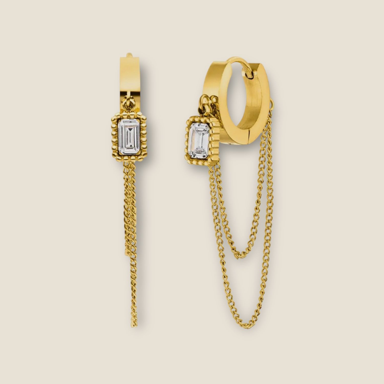 Boucles d’oreilles plaqué or 18k